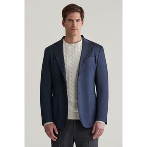 SAKO GANT SLIM TWO-TONED TWILL JERSEY BLAZER EVENING BLUE obraz