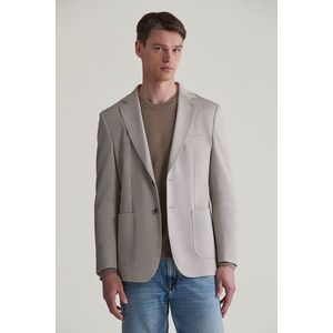 SAKO GANT SLIM TWO-TONED TWILL JERSEY BLAZER CHATEAU GREY obraz