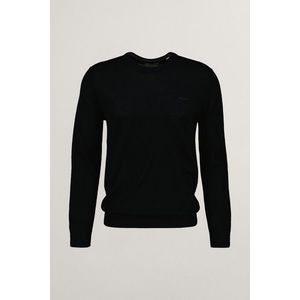 SVETR GANT EXTRAFINE MERINO WOOL C-NECK BLACK obraz