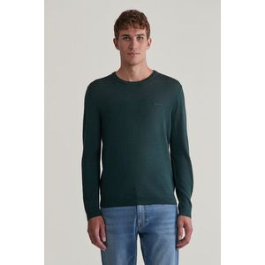 SVETR GANT EXTRAFINE MERINO WOOL C-NECK TARTAN GREEN obraz