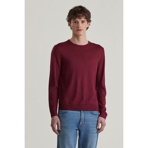 SVETR GANT EXTRAFINE MERINO WOOL C-NECK WINE RED obraz