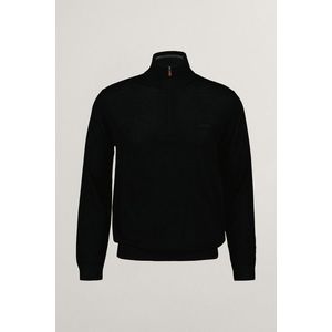 SVETR GANT EXTRAFINE MERINO WOOL HALF ZIP BLACK obraz