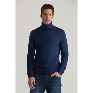 KARDIGAN GANT EXTRAFINE MERINO WOOL TURTLENECK MARINE obraz