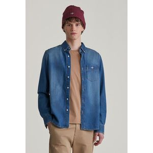 KOŠILE GANT REG DENIM SHIRT MID BLUE WORN IN obraz