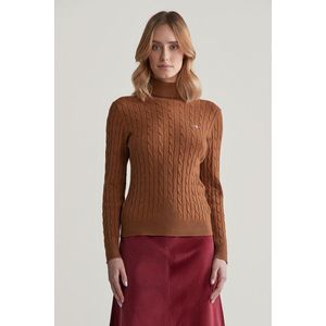 ROLÁK GANT STRETCH COTTON CABLE TURTLENECK CACAO obraz