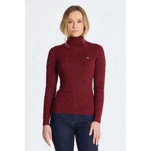 ROLÁK GANT STRETCH COTTON CABLE TURTLENECK PLUMPED RED obraz