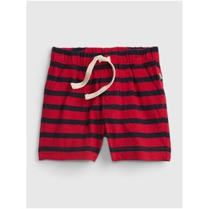 Červené klučičí baby kraťasy pull-on stripe short GAP obraz