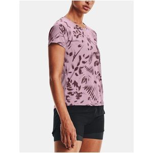 Fialové dámské tričko Under Armour Iso-Chill 200 Print SS obraz