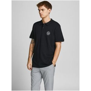 Černé polo tričko Jack & Jones Shark obraz