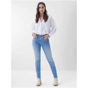 Modré dámské slim fit džíny s vyšisovaným efektem Salsa Jeans obraz