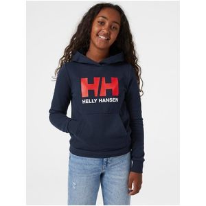 Tmavě modrá dětská mikina s kapucí HELLY HANSEN obraz