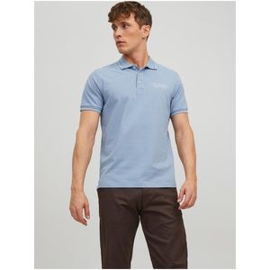 Světle modré pánské polo tričko Jack & Jones Archie obraz