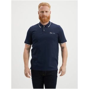 Tmavě modré pánské polo tričko Jack & Jones Joshua obraz