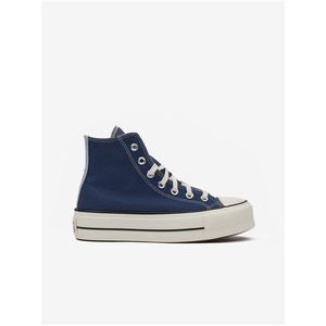 Tmavě modré dámské kotníkové tenisky na platformě Converse Chuck Taylor All Star Lift obraz