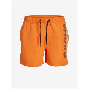 Oranžové klučičí kraťasy Jack & Jones Fiji obraz