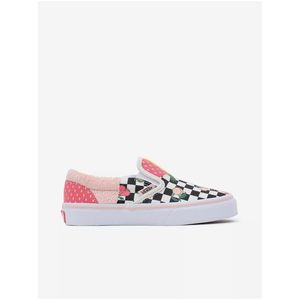 Růžové holčičí vzorované slip on tenisky VANS UY Classic Slip-On Patchwork obraz