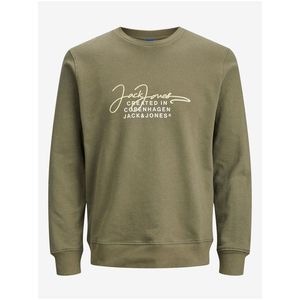 Khaki pánská mikina Jack & Jones Splash obraz