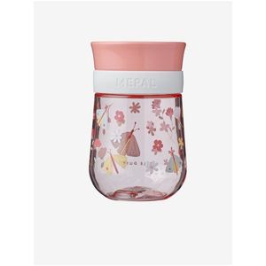 Růžový dětský trénovací hrnek Mepal Mio 360° Flowers & Butterflies (300 ml) obraz