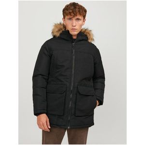 Černá pánská zimní parka Jack & Jones Wing obraz