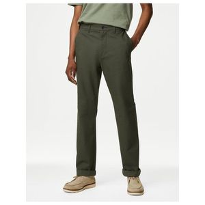 Khaki pánské chino kalhoty Marks & Spencer obraz