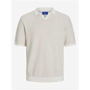 Béžové pánské polo tričko Jack & Jones Mykonos obraz