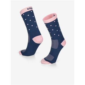 Růžovo-modré unisex puntíkované ponožky Kilpi DOTS obraz