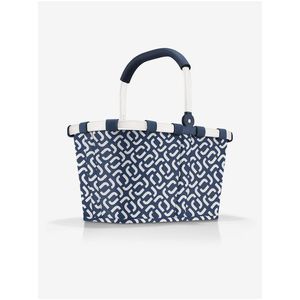 Tmavě modrý vzorovaný nákupní košík Reisenthel Carrybag Frame Signature Navy obraz