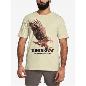 Světle hnědé sportovní tričko Under Armour UA Pjt Rck Eagle Graphic SS obraz