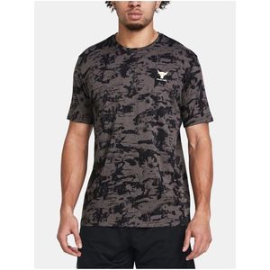 Tmavě hnědé tričko Under Armour UA Pjt Rck Payof AOP Graphic obraz