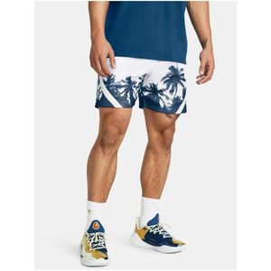 Modro-biele pánské sportovní kraťasy Under Armour Curry Mesh Short 3 obraz