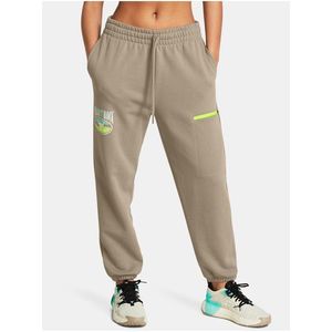 Světle hnědé tepláky Under Armour Pjt Rck Q1 HW Terry Pant obraz