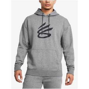 Šedá pánská žíhaná mikina Under Armour Curry Splash Hoodie obraz