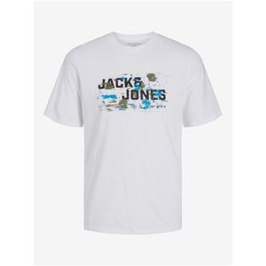 Bílé pánské tričko Jack & Jones Outdoor obraz