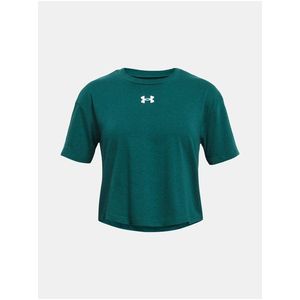 Petrolejové holčičí tričko Under Armour UA Crop Sportstyle Logo SS obraz