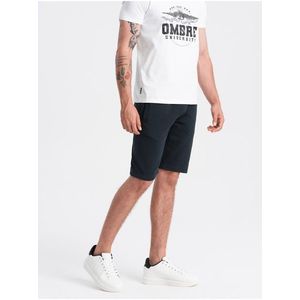 Černé pánské basic teplákové kraťasy Ombre Clothing obraz