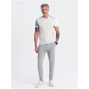 Šedé pánské tepláky jogger Ombre Clothing obraz