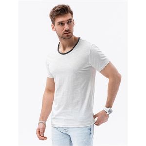 Krémové pánské tričko Ombre Clothing obraz