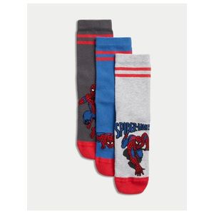 Ponožky s motivem Spider-Man™, s vysokým podílem bavlny, 3 páry (6 malé – 7 velké) Marks & Spencer obraz