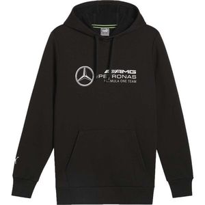 Puma MERCEDES-AMG PETRONAS F1 ESSENTIALS HOODIE Pánská mikina, černá, velikost obraz