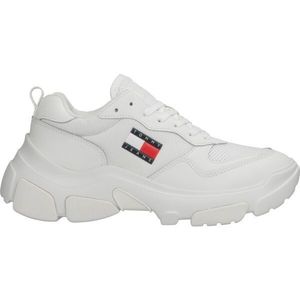 Tommy Hilfiger LEATHER HYBRID CHUNKY SOLE TRAINER Dámská volnočasová obuv, bílá, velikost obraz