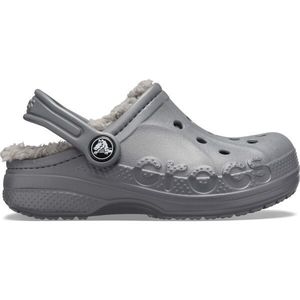 Crocs BAYA LINED CLOG T Dětské pantofle, šedá, velikost 22/23 obraz