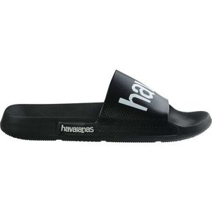 HAVAIANAS SLIDE CLASSIC LOGO MANIA Unisex pantofle, černá, velikost 47/48 obraz