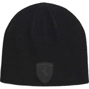 Puma FERRARI STYLE BEANIE Zimní čepice, černá, velikost obraz