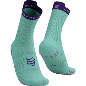 Compressport PRO RACING SOCKS V4.0 RUN HIGH Běžecké ponožky, tyrkysová, velikost obraz