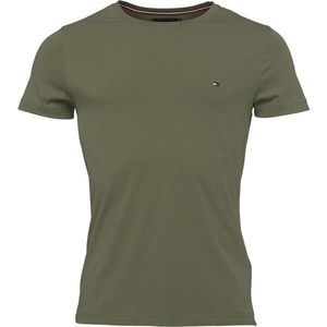 Tommy Hilfiger STRETCH SLIM FIT Pánské triko, khaki, velikost obraz