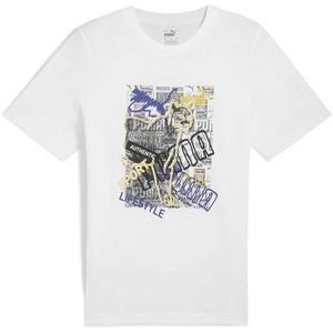 Puma GRAPHICS PHOTOPRINT TEE Pánské triko, bílá, velikost obraz