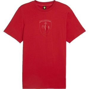 Puma FERRARI RACE TONAL BIG SHIELD TEE Pánské triko, červená, velikost obraz