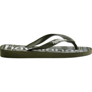 HAVAIANAS TOP LOGO MANIA FASHION Unisex žabky, khaki, velikost 39/40 obraz