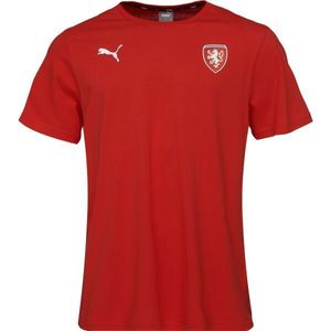 Puma CASUALS TEE FAČR Pánské triko, červená, velikost obraz