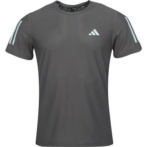 adidas OWN THE RUN TEE Pánské běžecké triko, tmavě šedá, velikost obraz